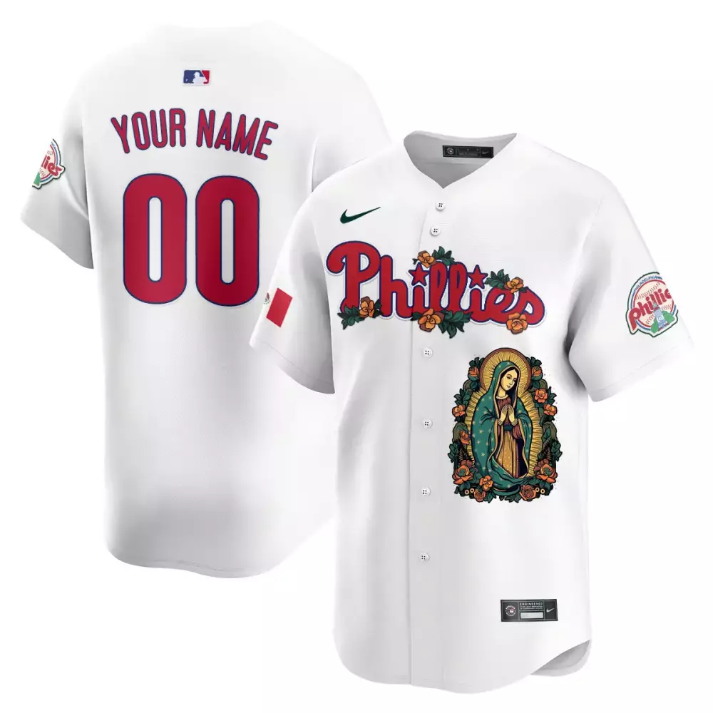white men philadelphia phillies mexico guadalupe vapor premier limited custom jersey printed