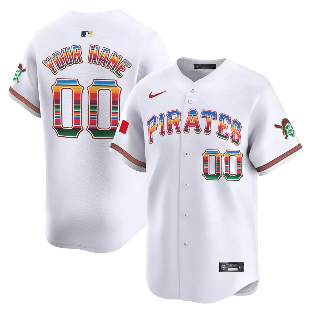 white men pittsburgh pirates mexico vapor premier limited custom jersey all stitched