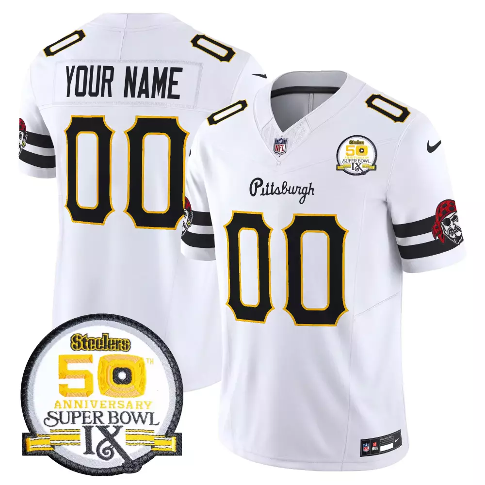 white gold youth pittsburgh steelers gold vapor custom jersey v2 all stitched