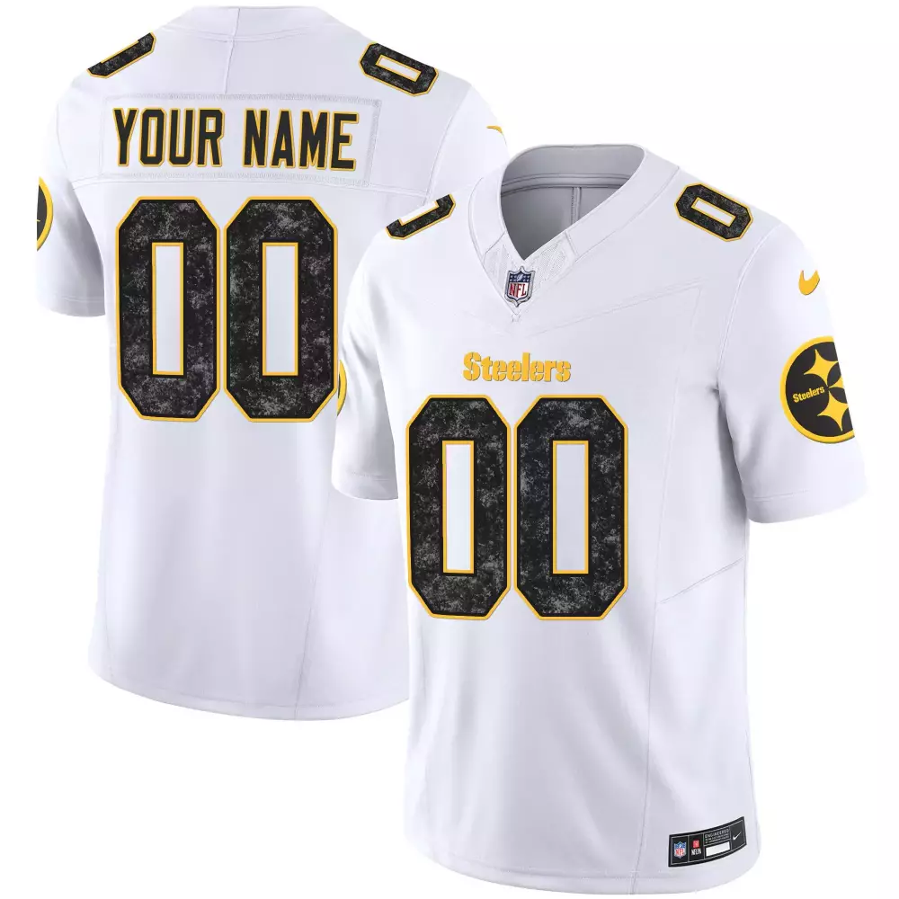 white men pittsburgh steelers grunge vapor limited custom jersey all stitched