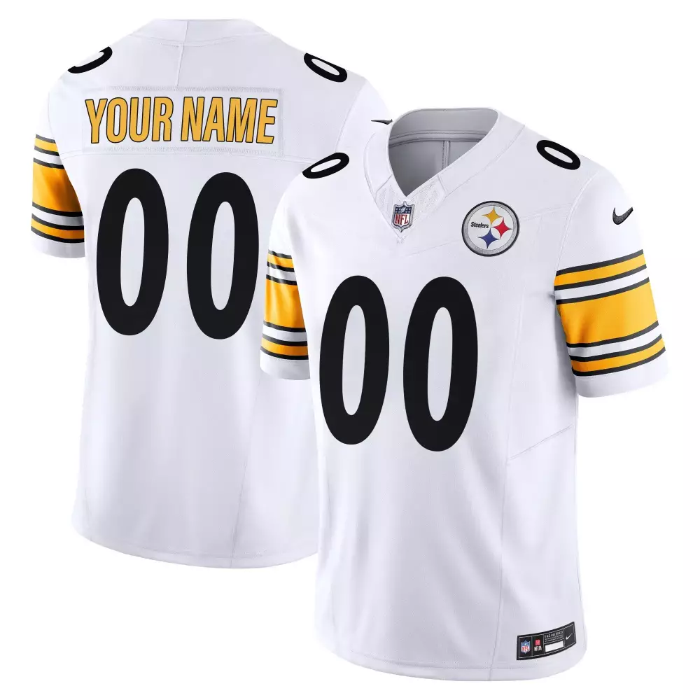 White Men's Pittsburgh Steelers Vapor Limited Custom Jersey | All Stitched | For Men, Women & Youth