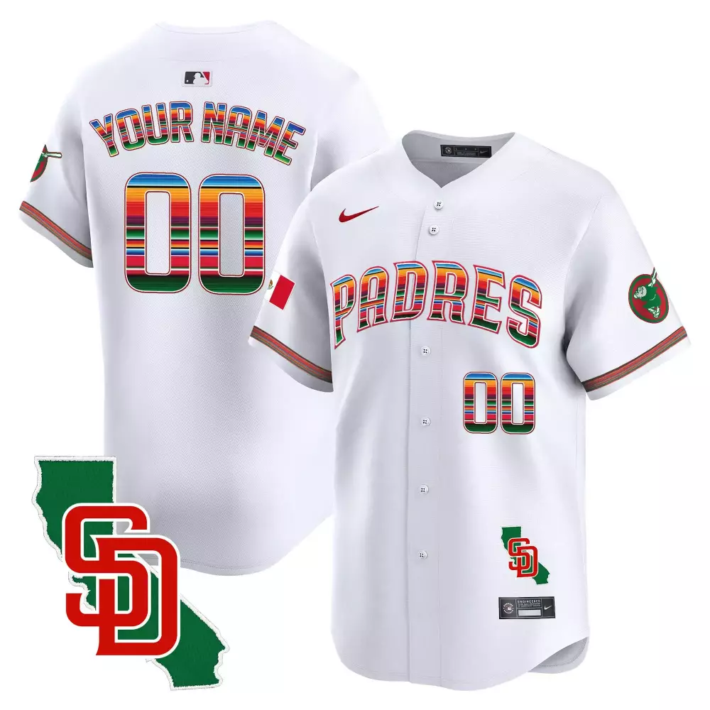 Mexico California Patch San Diego Padres Limited Edition Jersey V2 | Stitched Vapor Premier | Custom Fan Gear for Men, Women & Youth