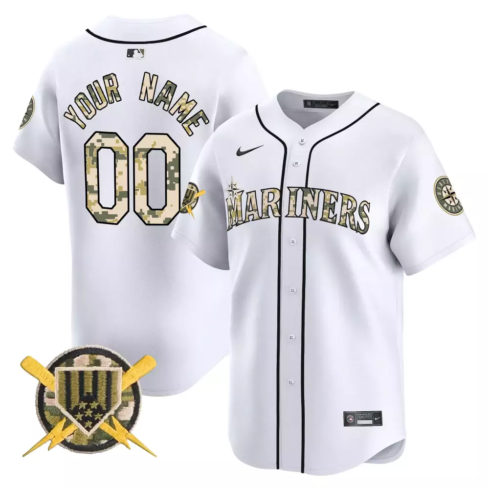 white men seattle mariners armed forces day vapor premier limited custom jersey all stitched