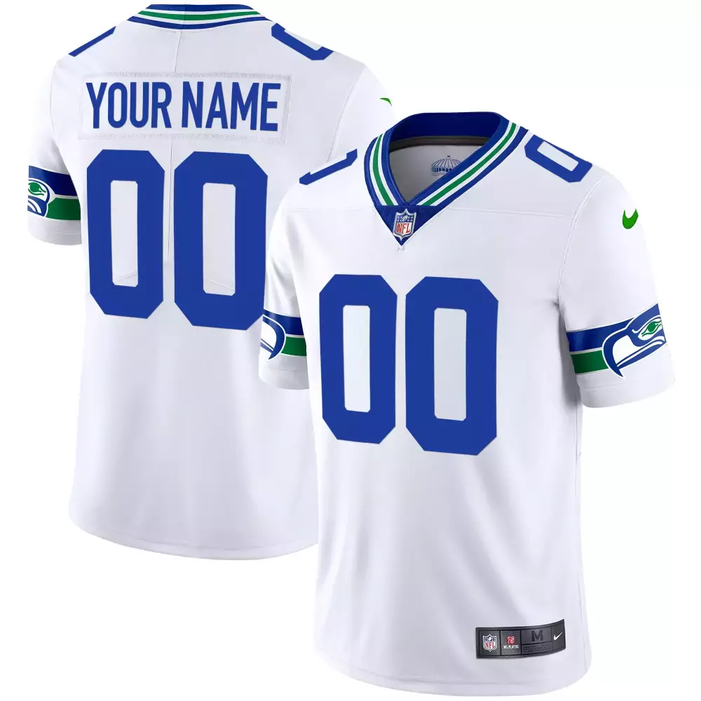 white men seattle seahawks throwback gold custom jersey all stitched