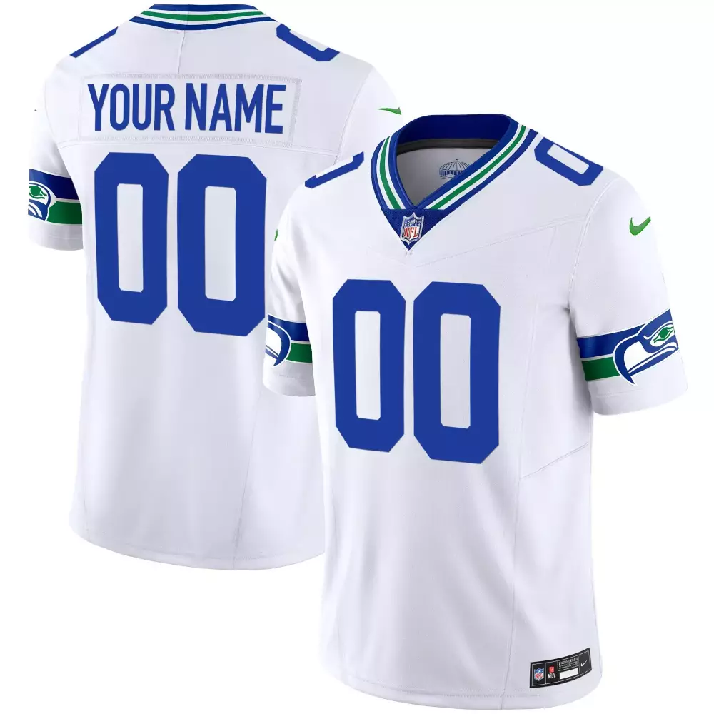 white men seattle seahawks throwback gold custom jersey all stitched