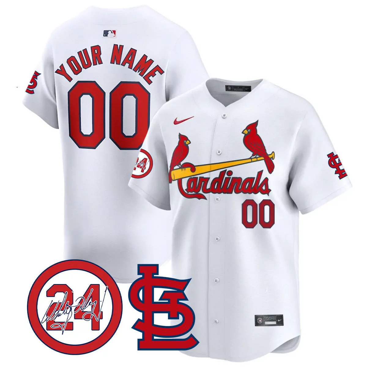 white men st louis cardinals 2024 independence day vapor premier limited custom jersey all stitched