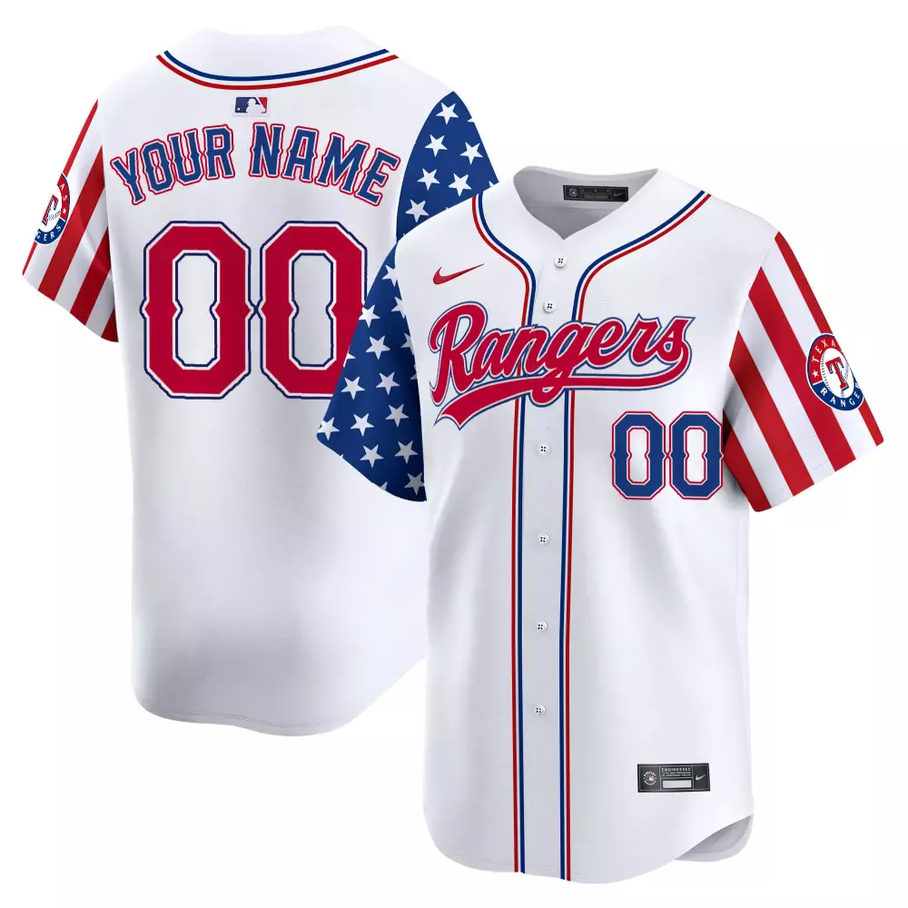 white men texas rangers 2024 independence day vapor premier limited custom jersey all stitched