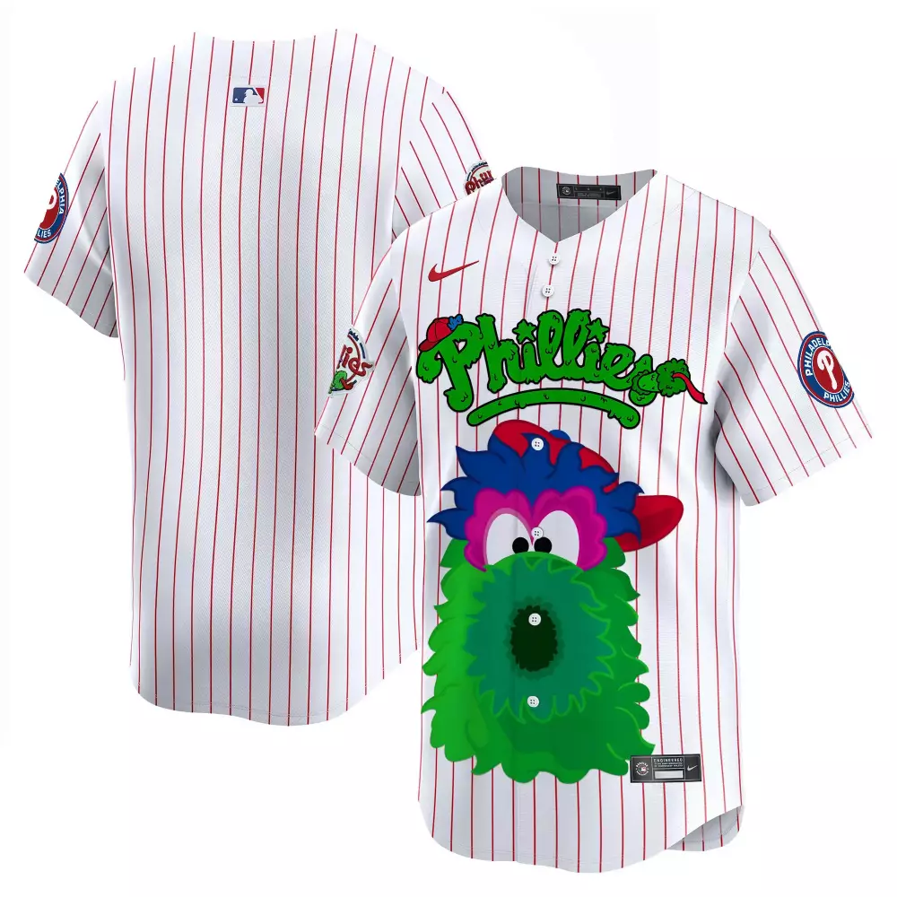 white pinstripe men philadelphia phillies phanatic vapor premier limited custom jersey v2 printed