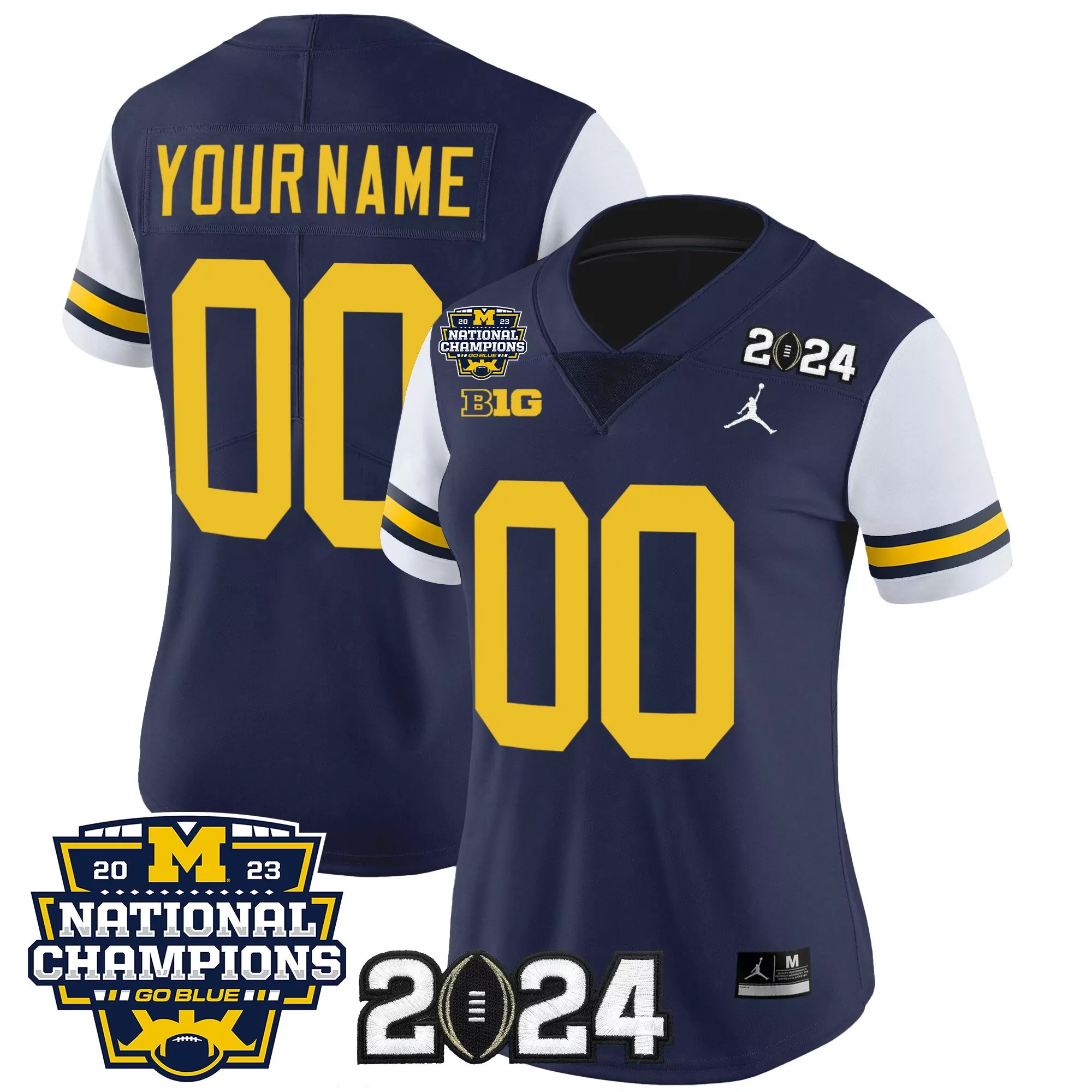 white sleeves men michigan wolverines rose bowl patch vapor limited custom jersey v2 all stitched