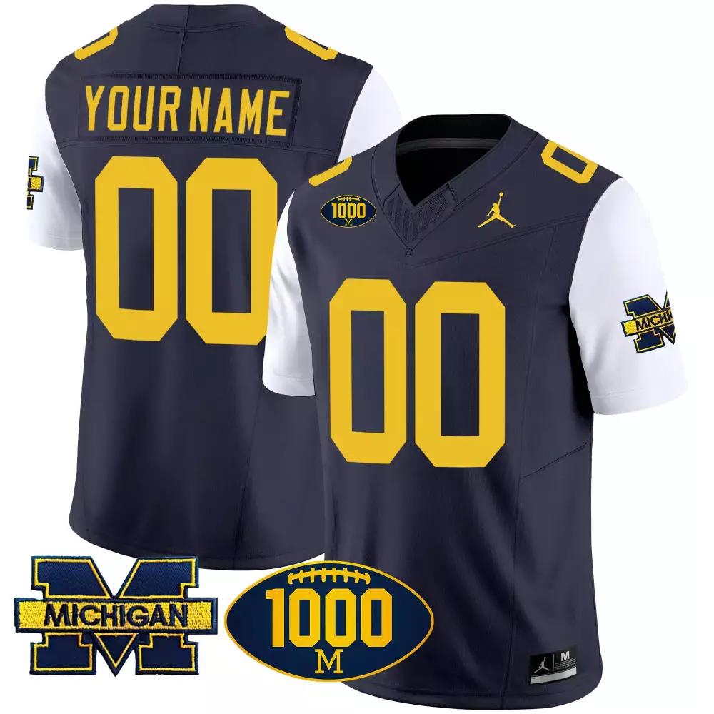 white sleeves women michigan wolverines 2023 special custom jersey v3 all stitched
