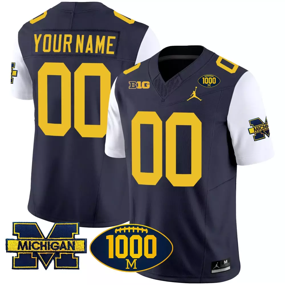 white sleeves women michigan wolverines 2023 special custom jersey v3 all stitched