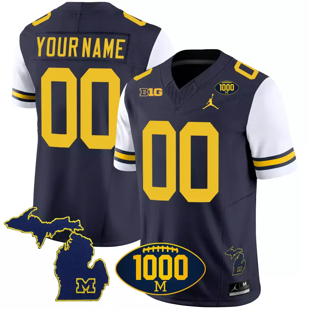 white sleeves women michigan wolverines 2023 special custom jersey v3 all stitched