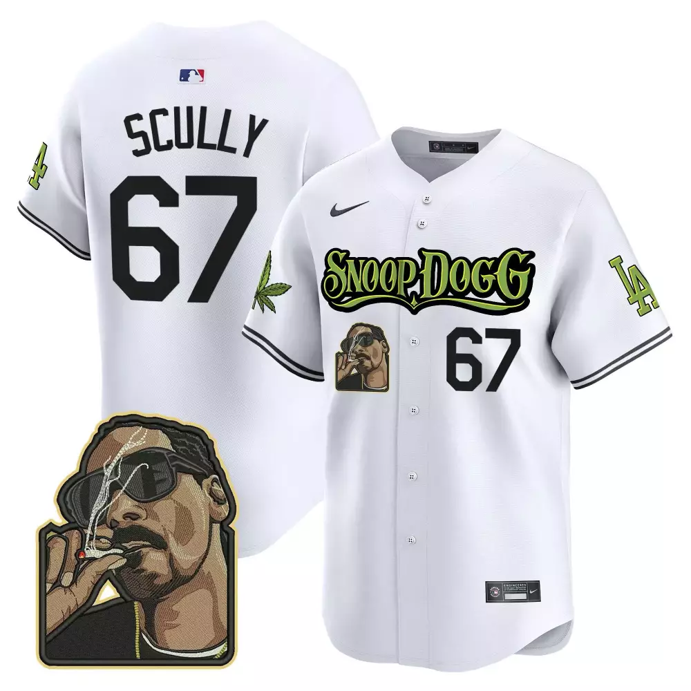 Vin Scully Dodgers Snoop Dogg Vapor Premier Limited Jersey | White | Fan Gear for Men, Women & Youth