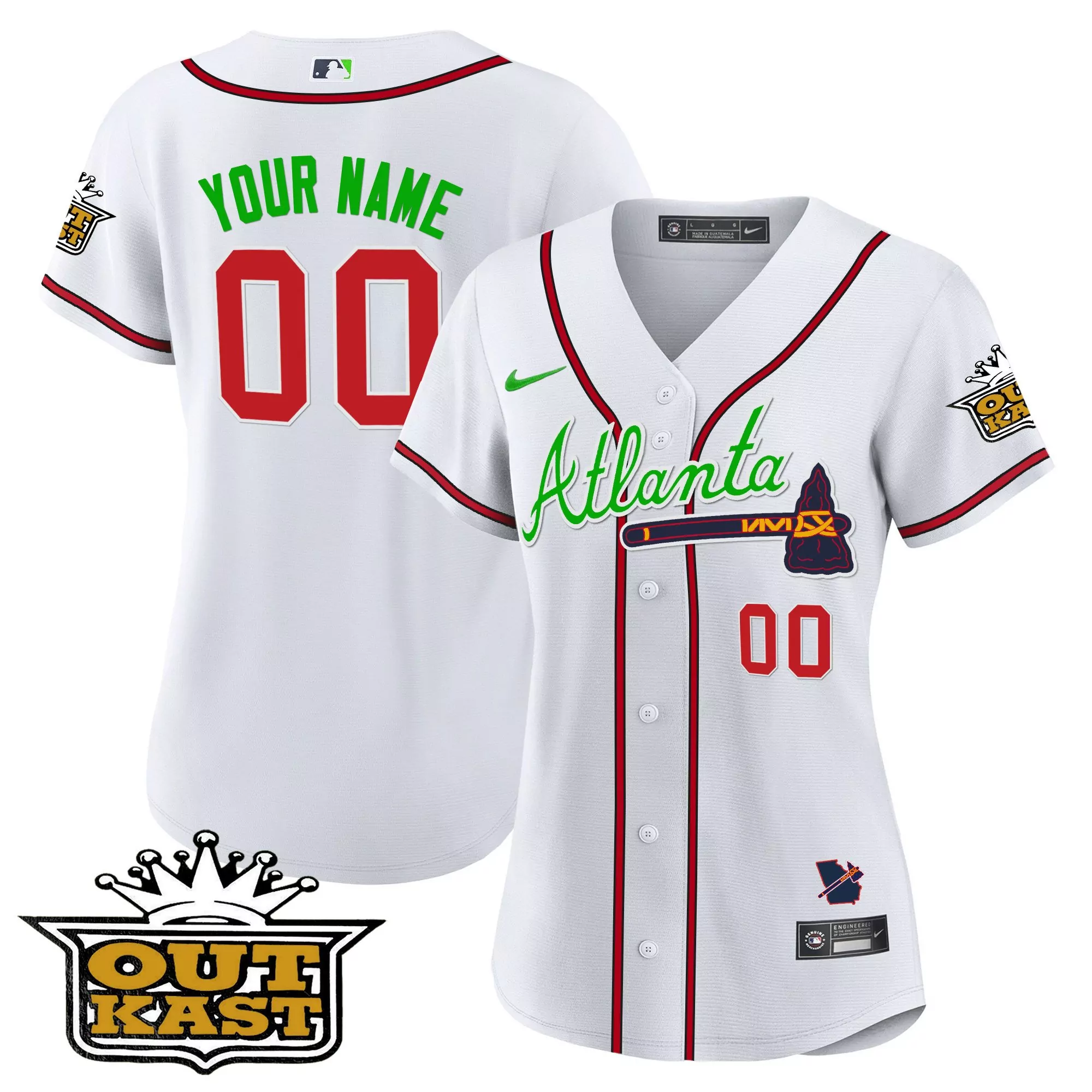 white women atlanta braves los bravos mexico custom jersey all stitched