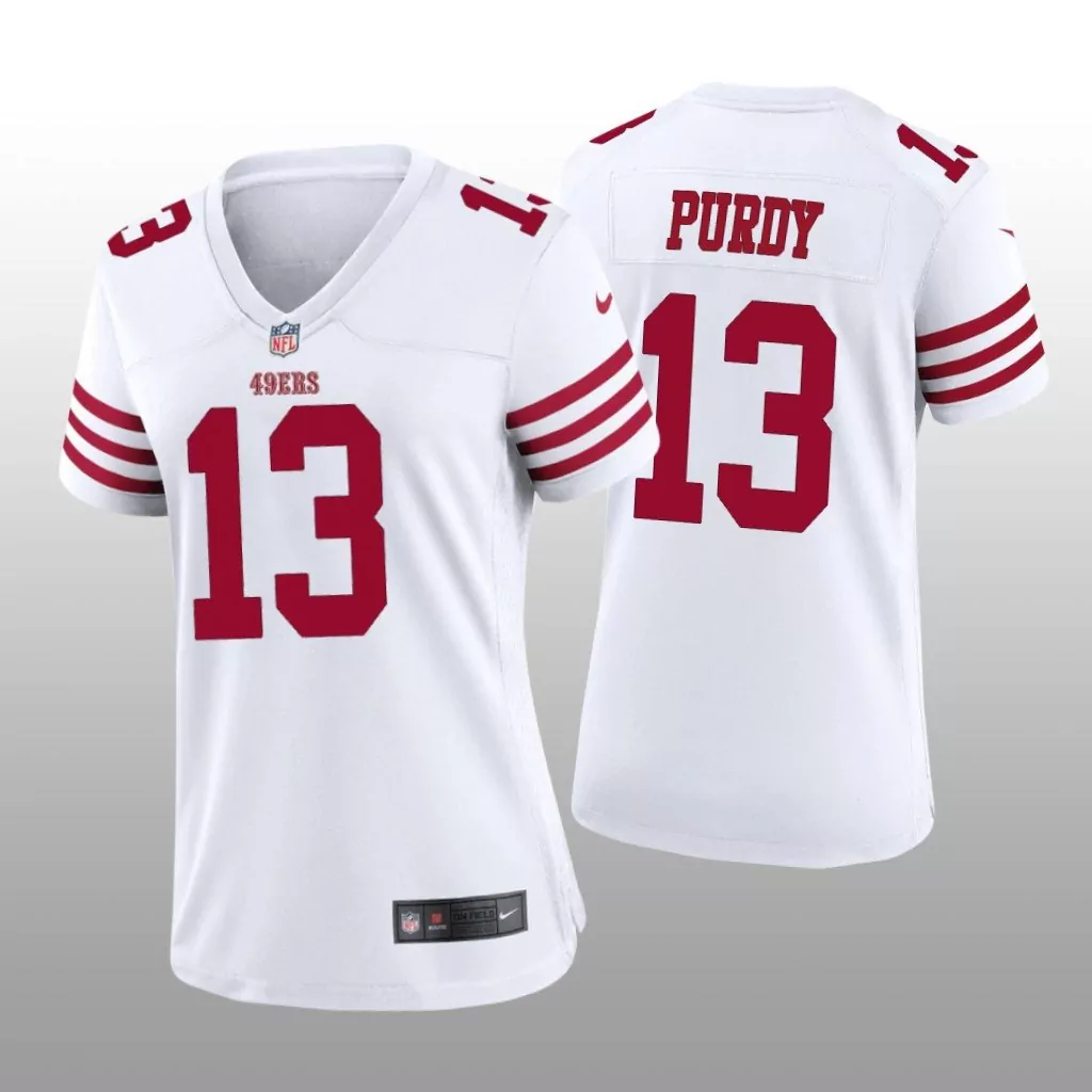 white women brock purdy san francisco 49ers game player jersey
