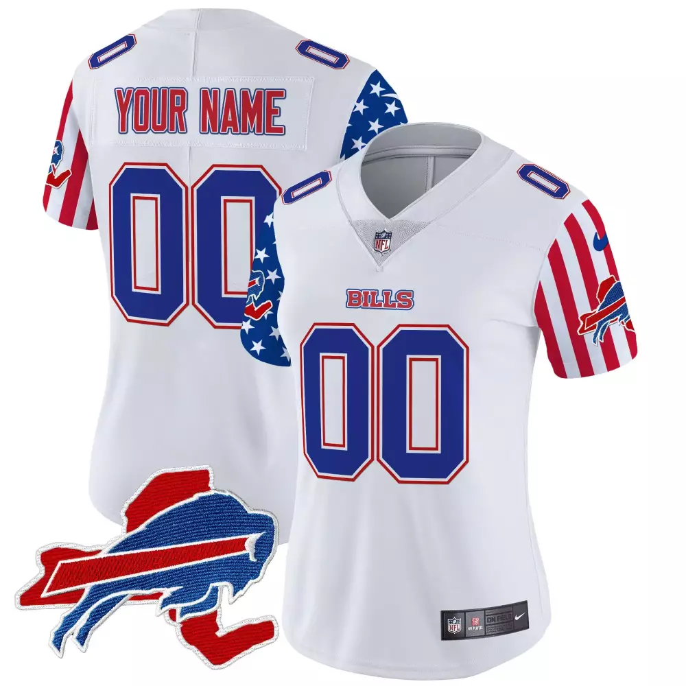 white women buffalo bills 60th anniversary patch vapor limited custom jersey all stitched