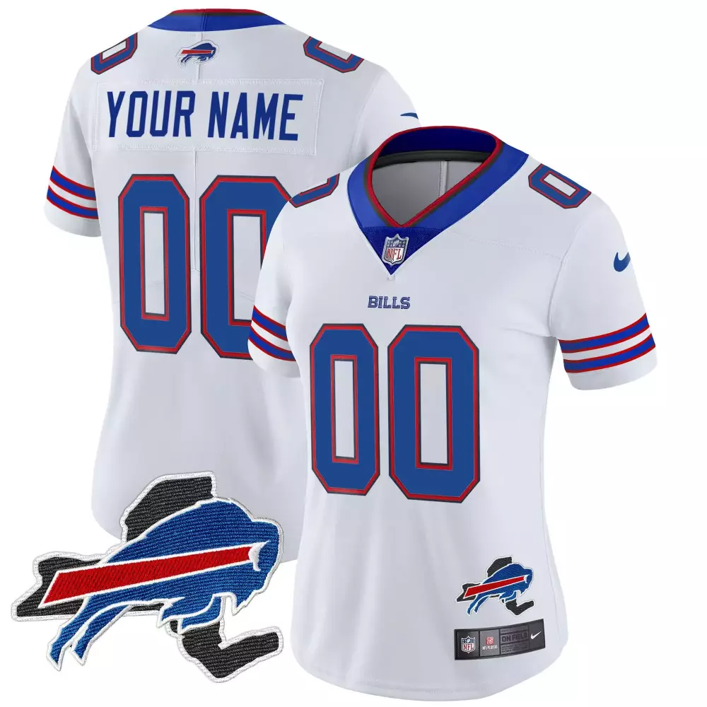 white women buffalo bills 60th anniversary patch vapor limited custom jersey all stitched