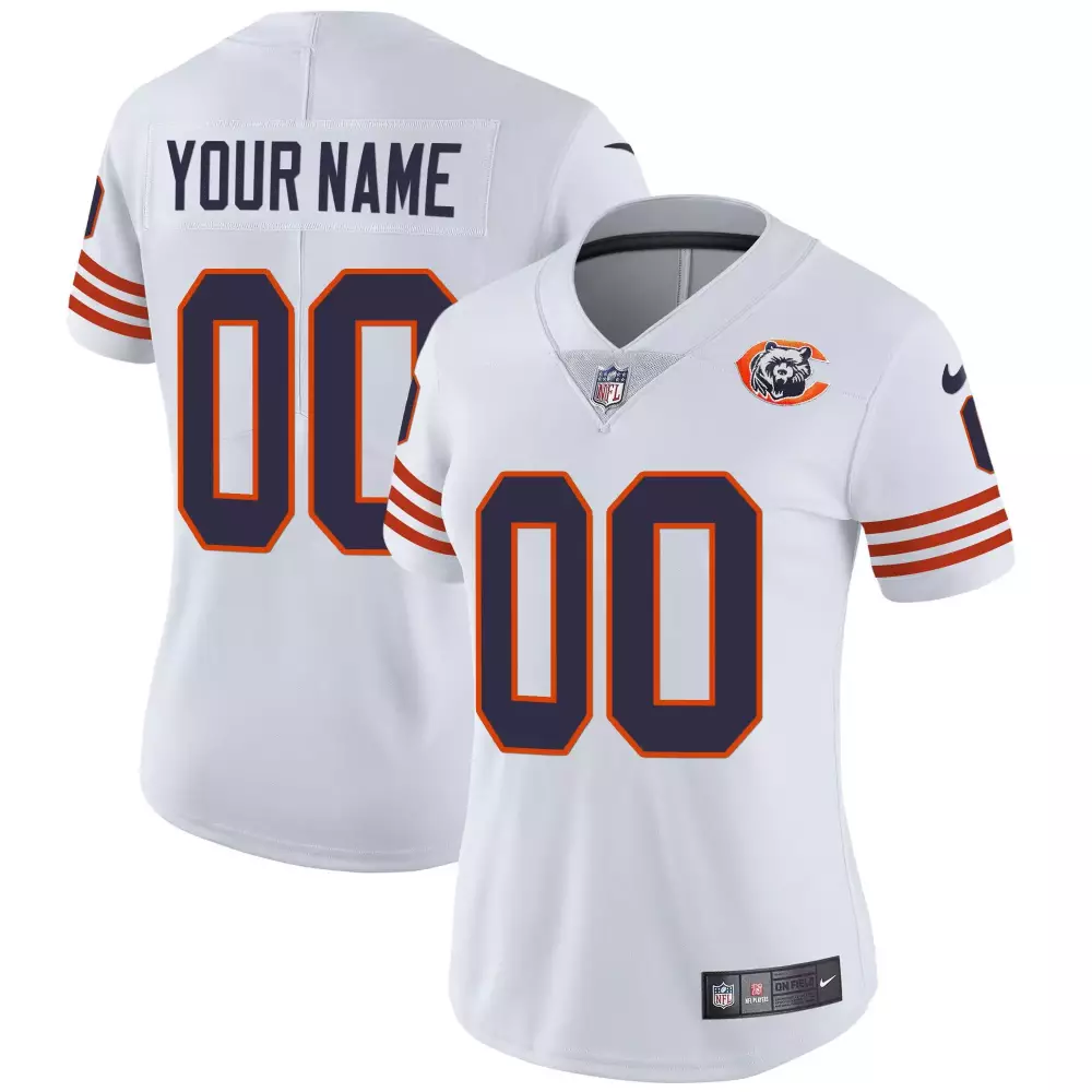 white women chicago bears dick butkus patch throwback vapor limited custom jersey all stitched