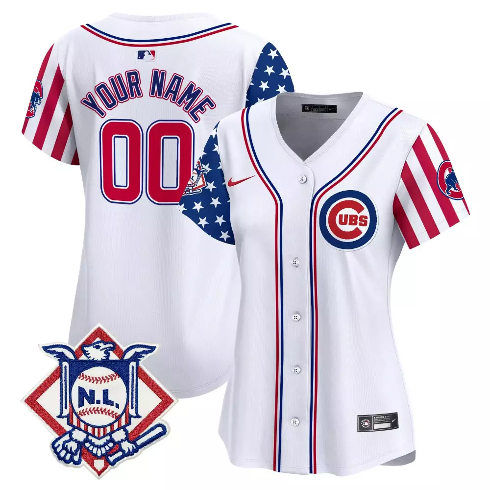 2024 Fourth of July Men's Chicago Cubs Jersey | White Vapor Premier Limited Edition V3 | Custom Fan Gear for Men, Women & Youth