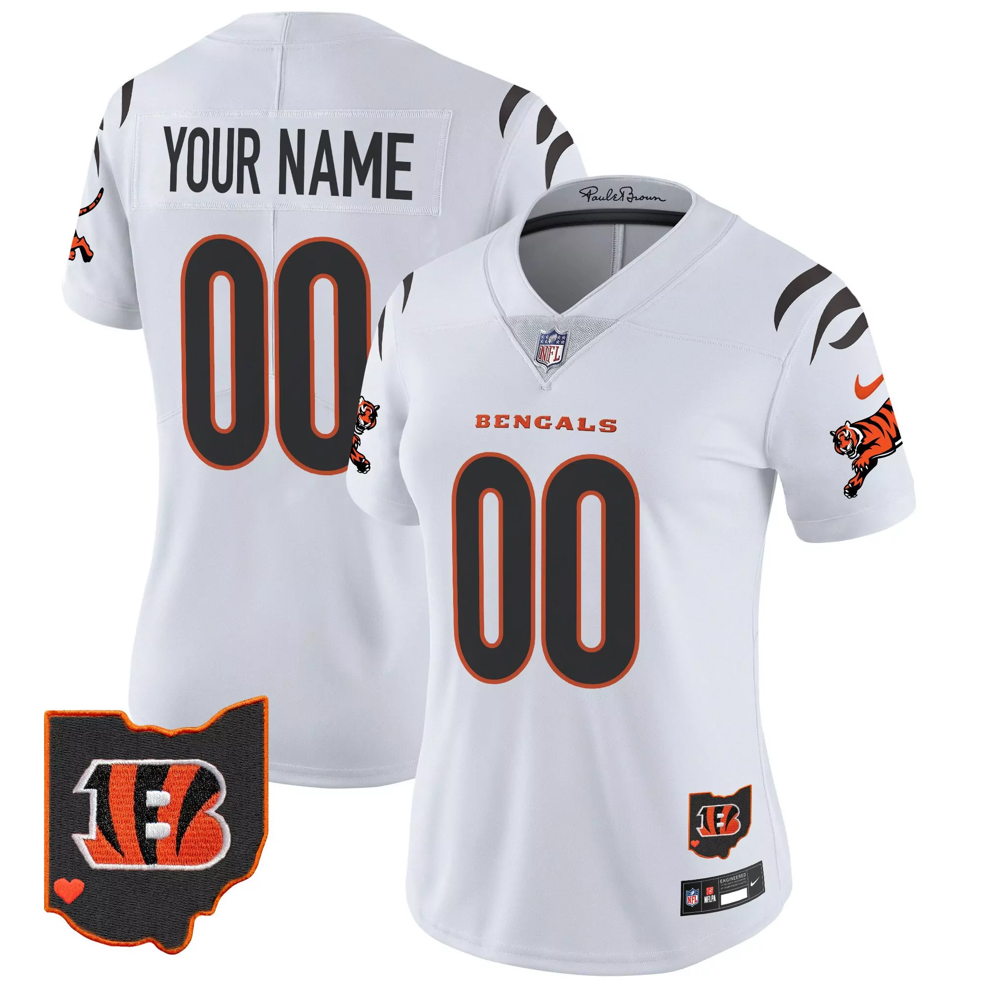 white men cincinnati bengals who dey patch custom jersey all stitched