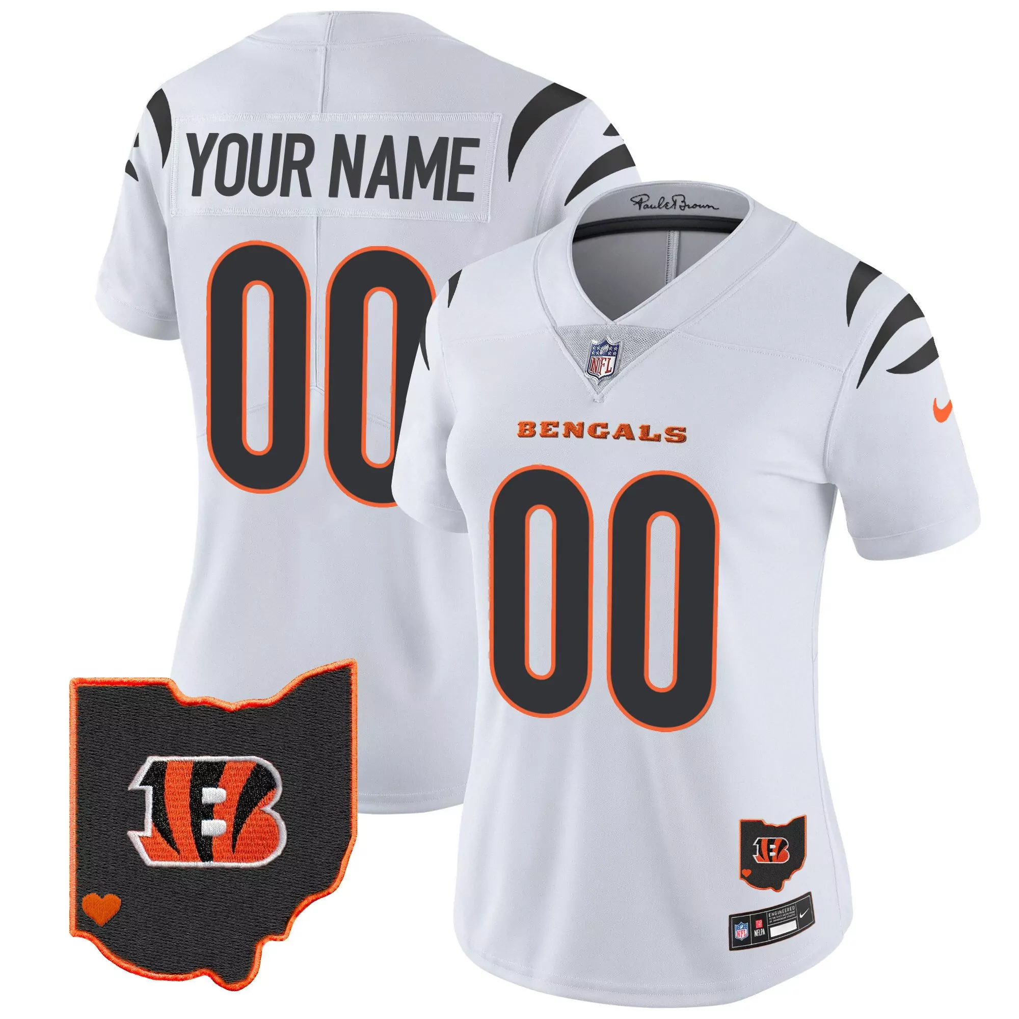 white men cincinnati bengals who dey patch custom jersey all stitched