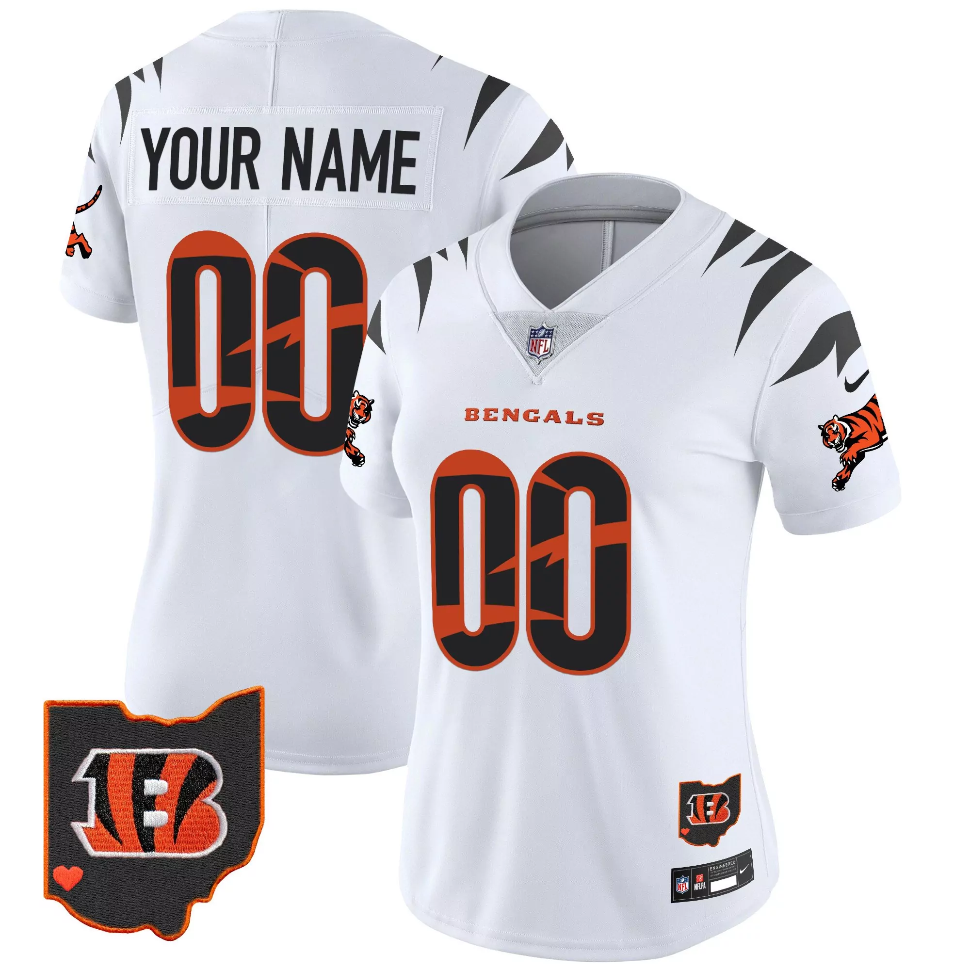white women cincinnati bengals special vapor limited custom jersey all stitched