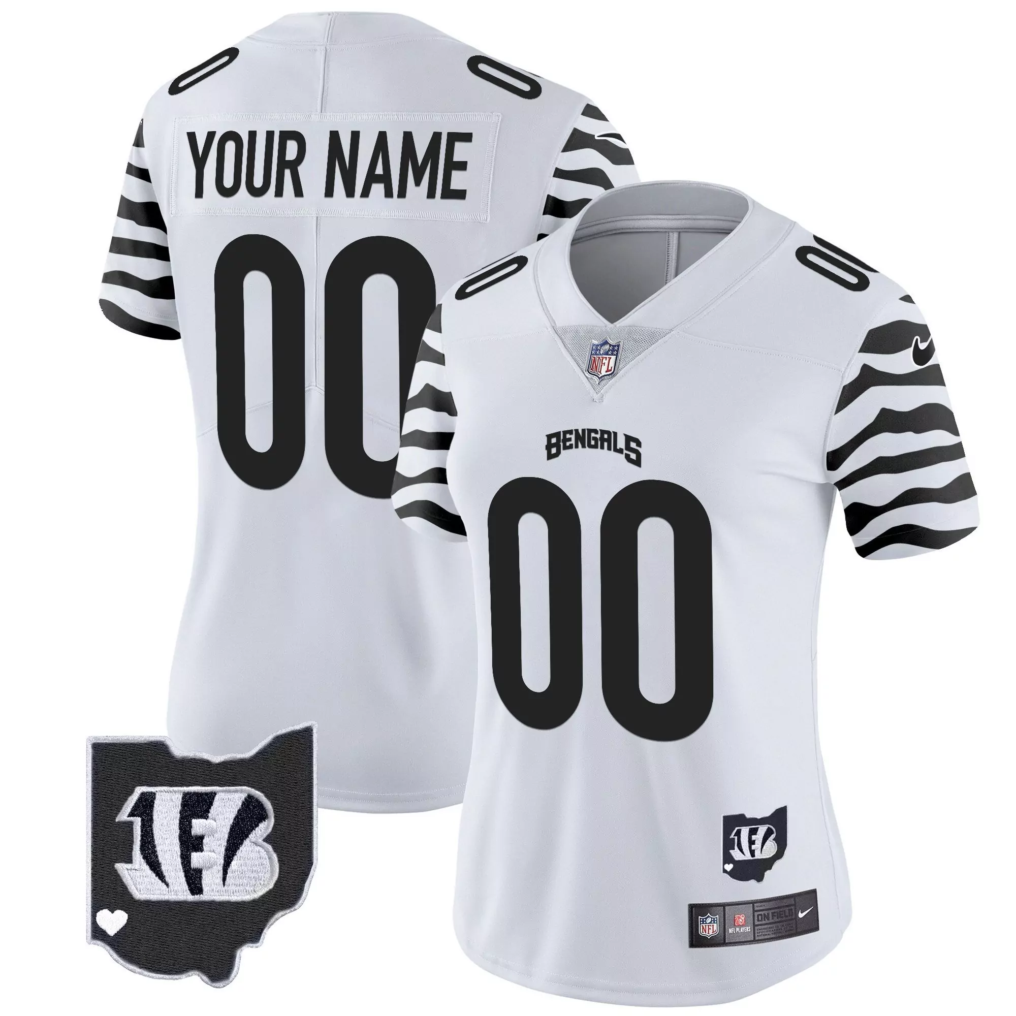 white women cincinnati bengals special vapor limited custom jersey all stitched