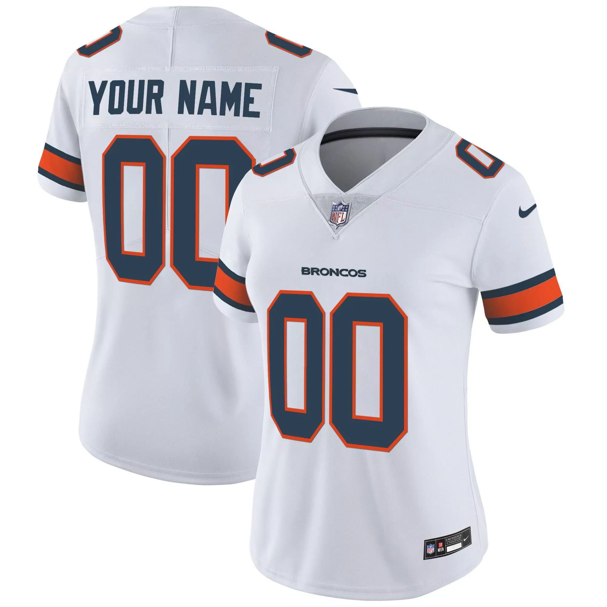 white women denver broncos 3time champions patch vapor limited custom jersey all stitched