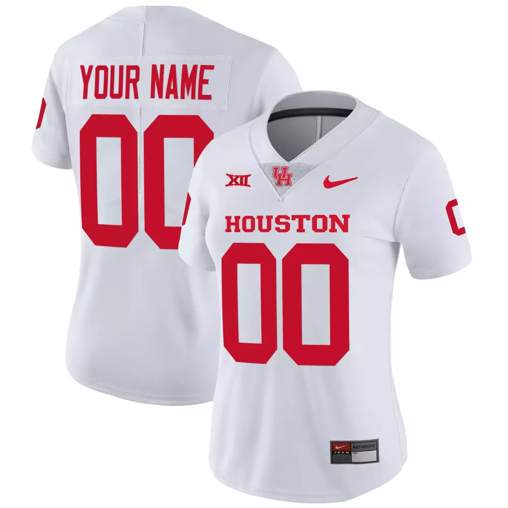 white women houston cougars 2023 oilers inspired vapor custom jersey v4 all stitched