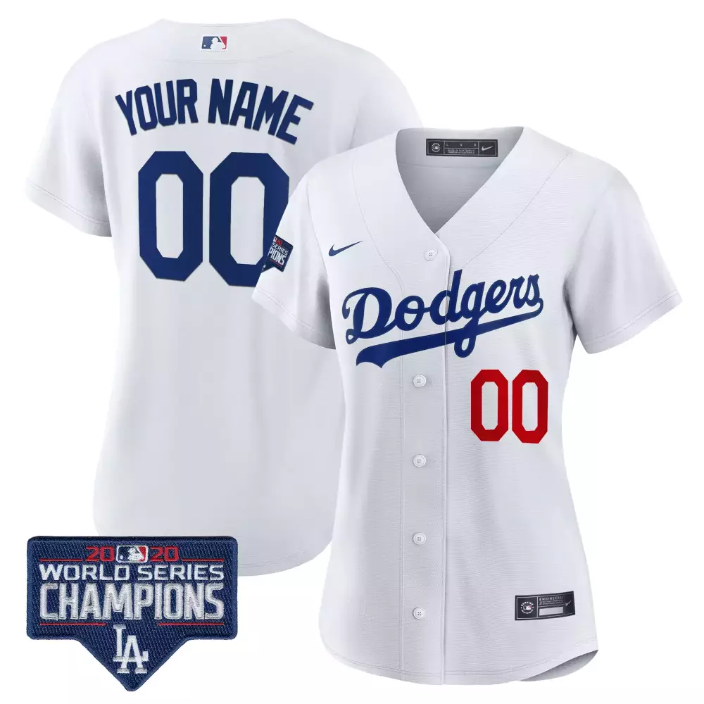 World Series Champions Women's White Dodgers Cool Base Jersey | All Stitched Limited Edition | For Men, Women & Youth