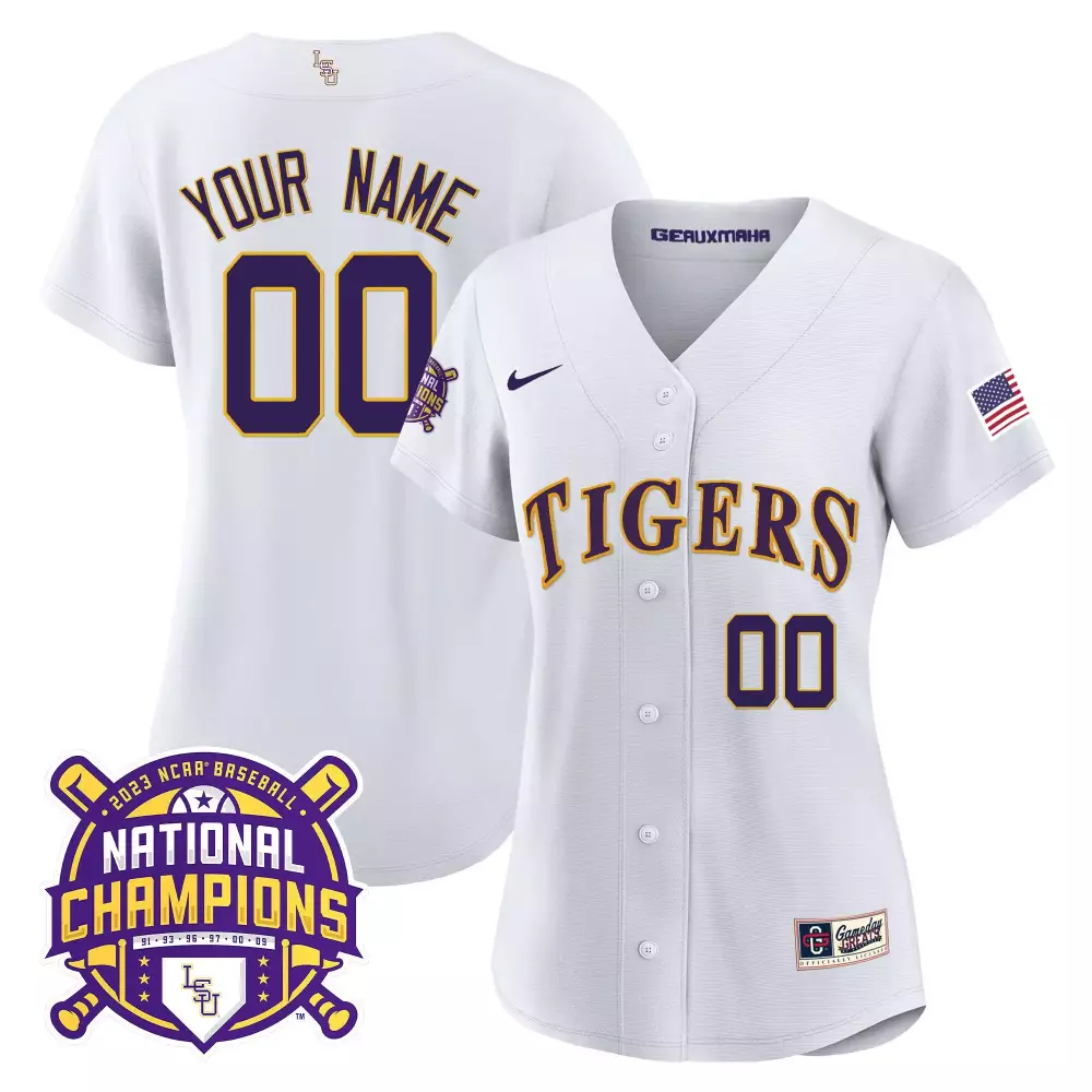 white women dylan crews lsu tigers college world series national champions jersey all stitched