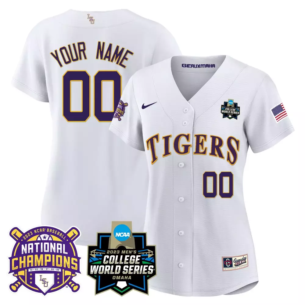 white women dylan crews lsu tigers college world series national champions jersey all stitched