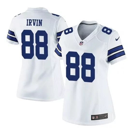 Michael Irvin Women's White Dallas Cowboys Jersey | Classic Stitched Design | Fan Gear for All | For Men, Women & Youth