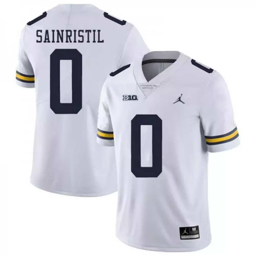 Mike Sainristil Women's Michigan Wolverines 2023 National Champions Patch Vapor Jersey | All Stitched Fan Gear | For Men, Women & Youth