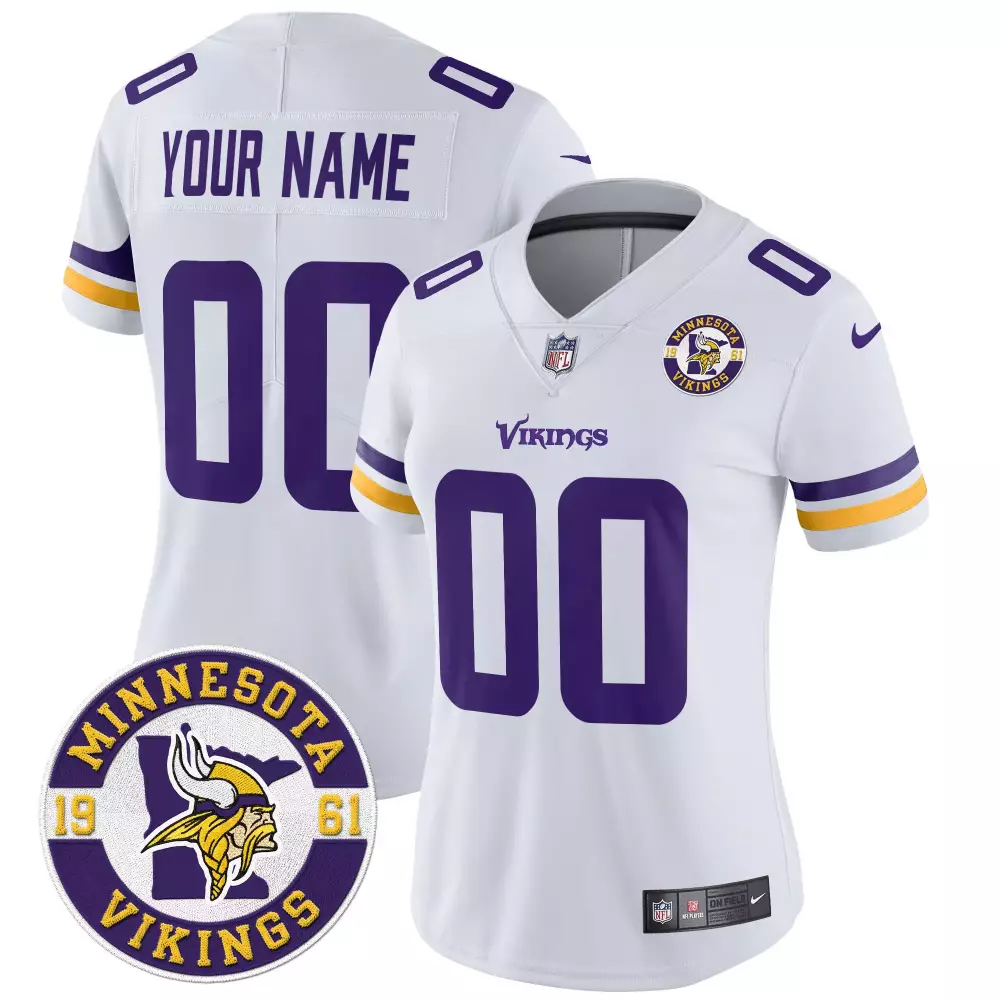 white men minnesota vikings kings of the north patch vapor limited custom jersey v3 all stitched