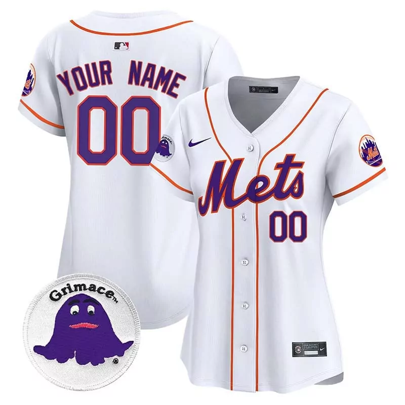 white women new york mets grimace vapor premier limited custom jersey all stitched