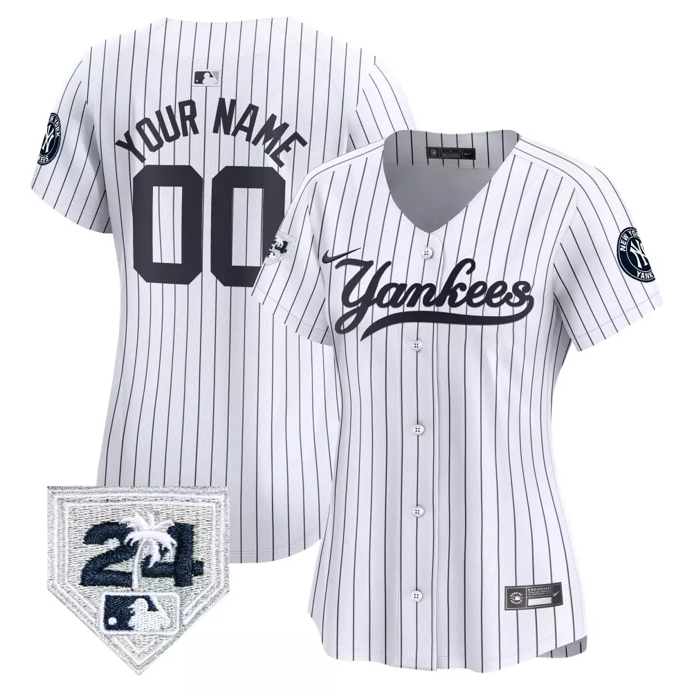 white women new york yankees 2024 spring training patch vapor premier limited custom jersey v6 all stitched
