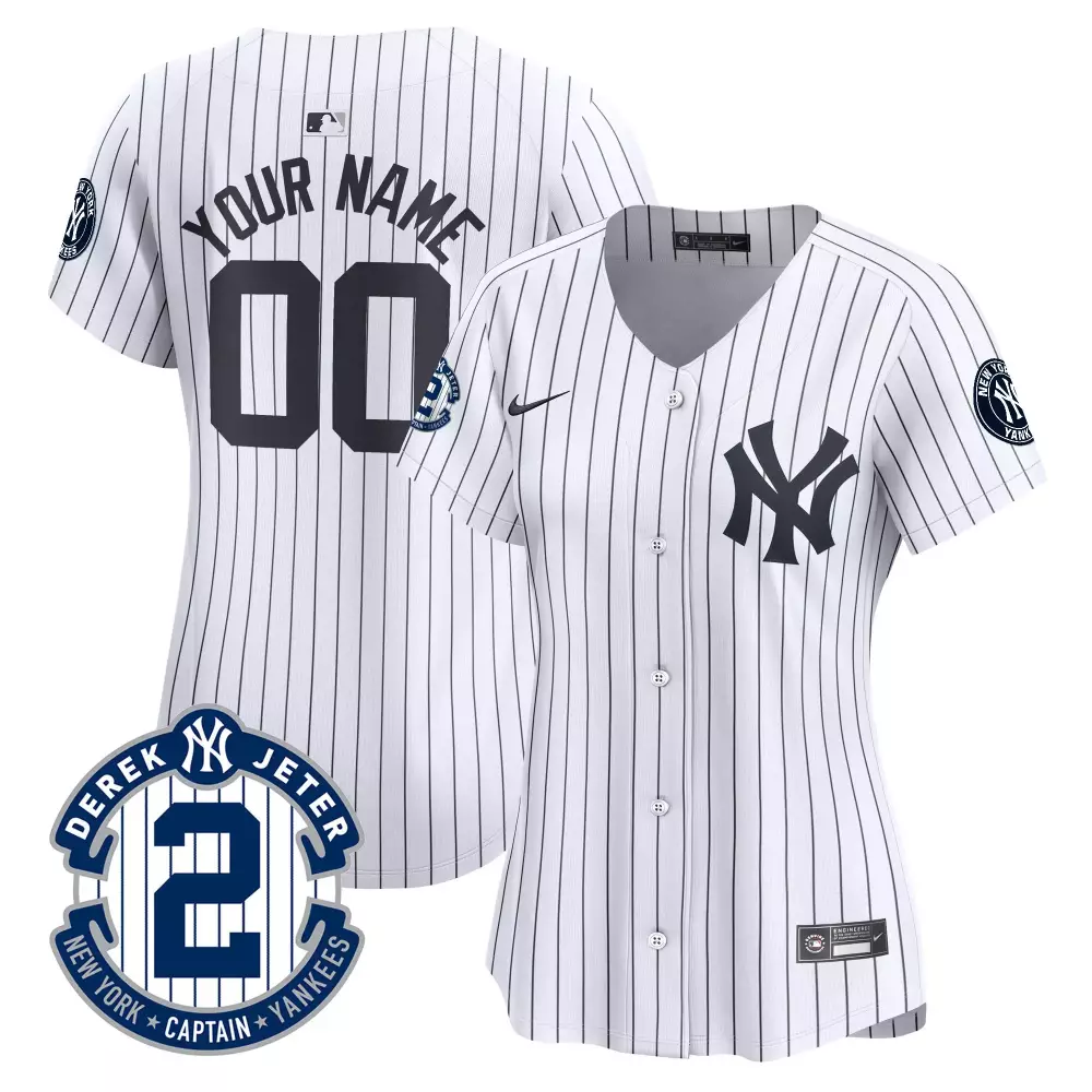 white women new york yankees derek jeter patch vapor premier limited custom jersey all stitched