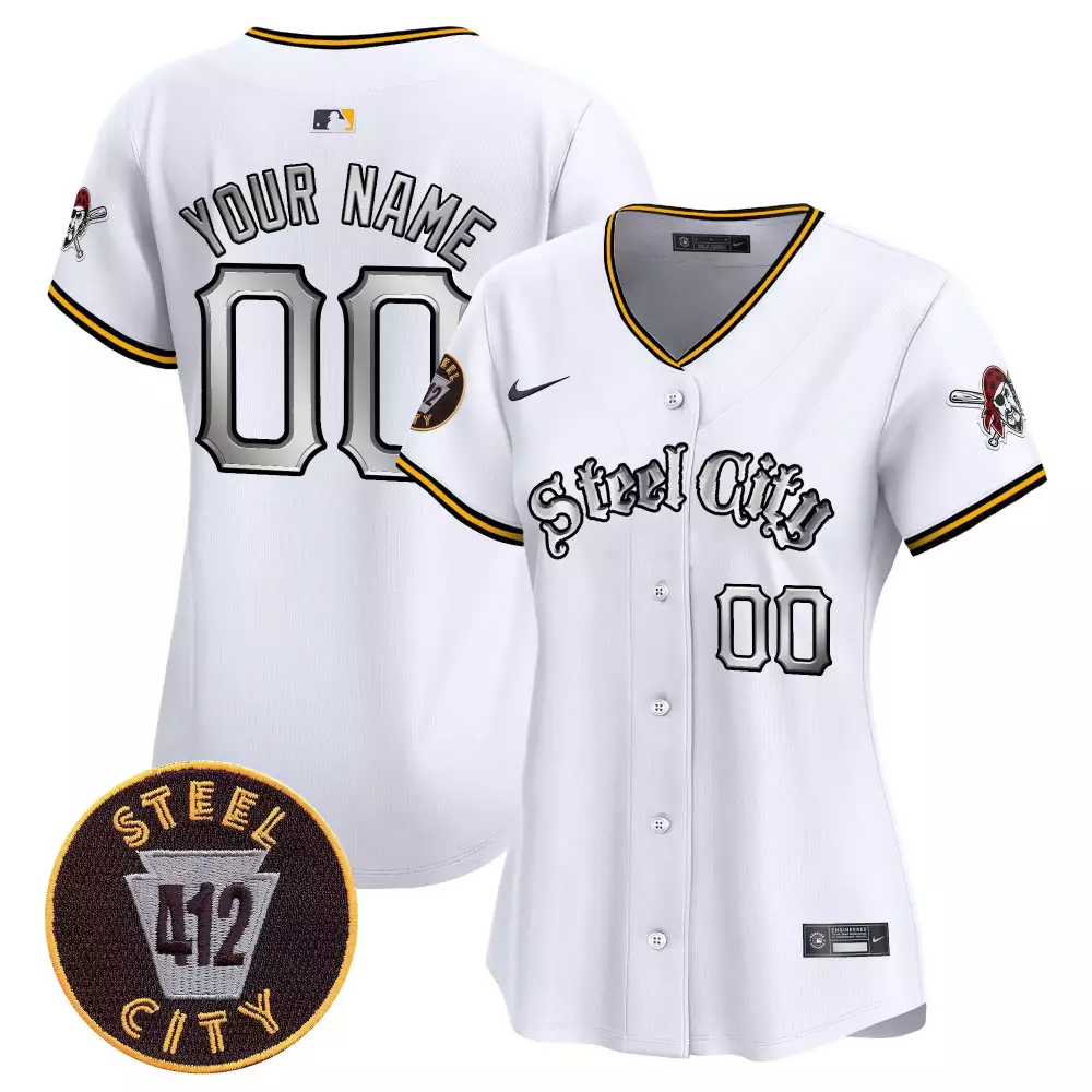 white women pittsburgh pirates 412 patch vapor premier limited custom jersey v2 all stitched