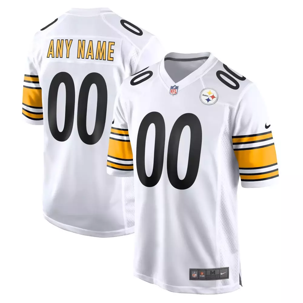 Pittsburgh Steelers Game White Custom Jersey | Stitched White | Personalized Name & Number | For Women
