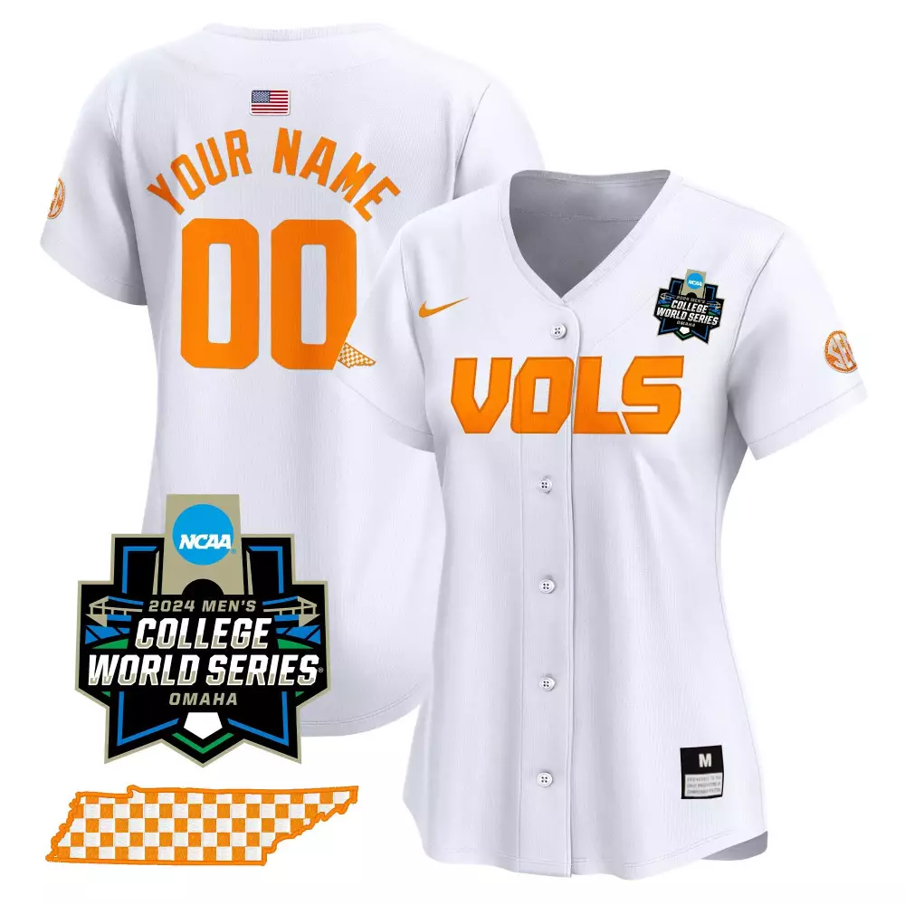 white navy shuler mens tennessee volunteers 2023 alternate vapor limited jersey v4 all stitched