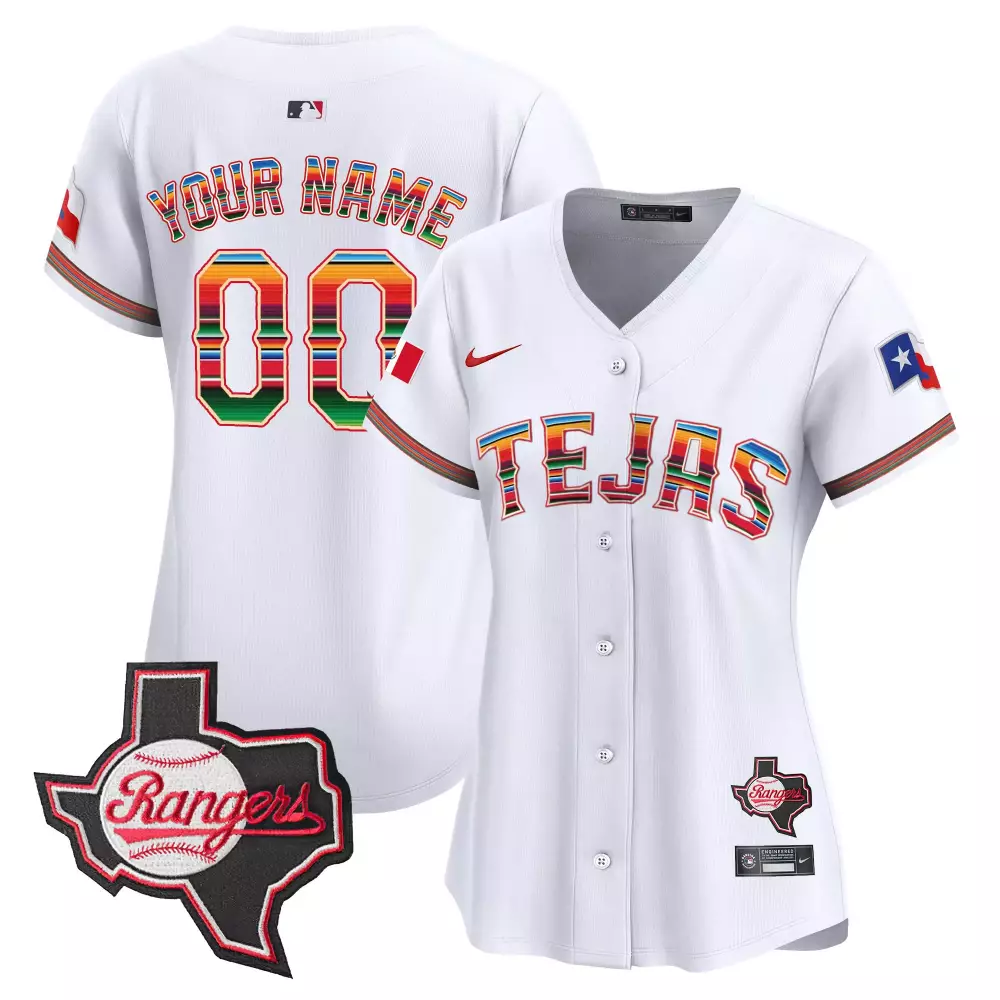 white women texas rangers mexico texas patch vapor premier limited custom jersey all stitched