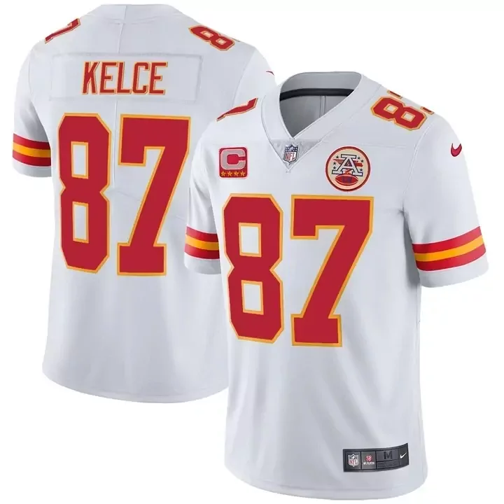 Travis Kelce Women's Kansas City Chiefs White Jersey | All Stitched | Game Day Outfit for Women & Youth