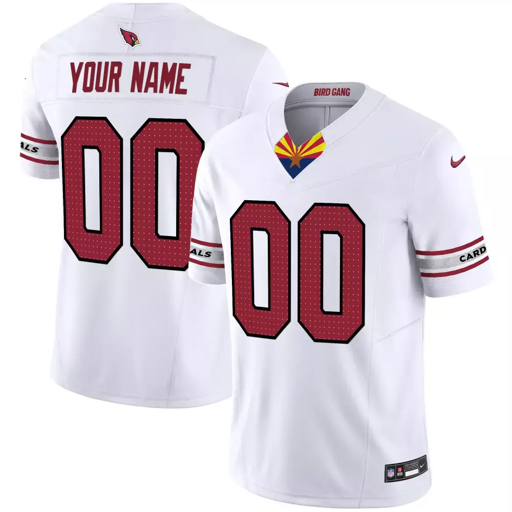 white youth arizona cardinals 2024 game custom jersey all stitched