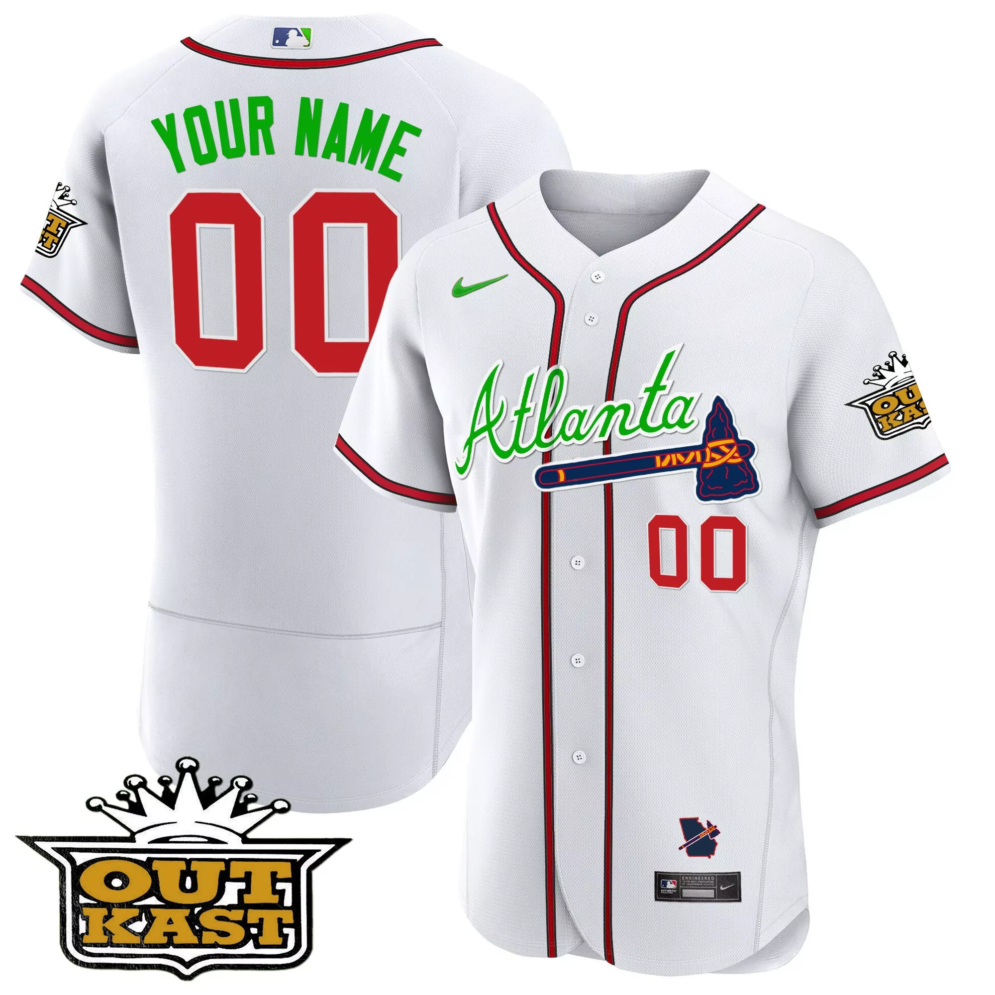white youth atlanta braves joker vapor premier limited custom jersey printed