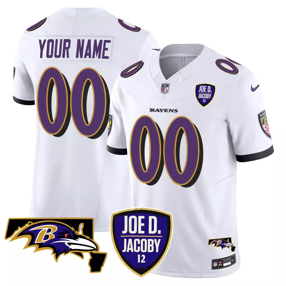 white youth baltimore ravens city edition patch vapor limited custom jersey all stitched