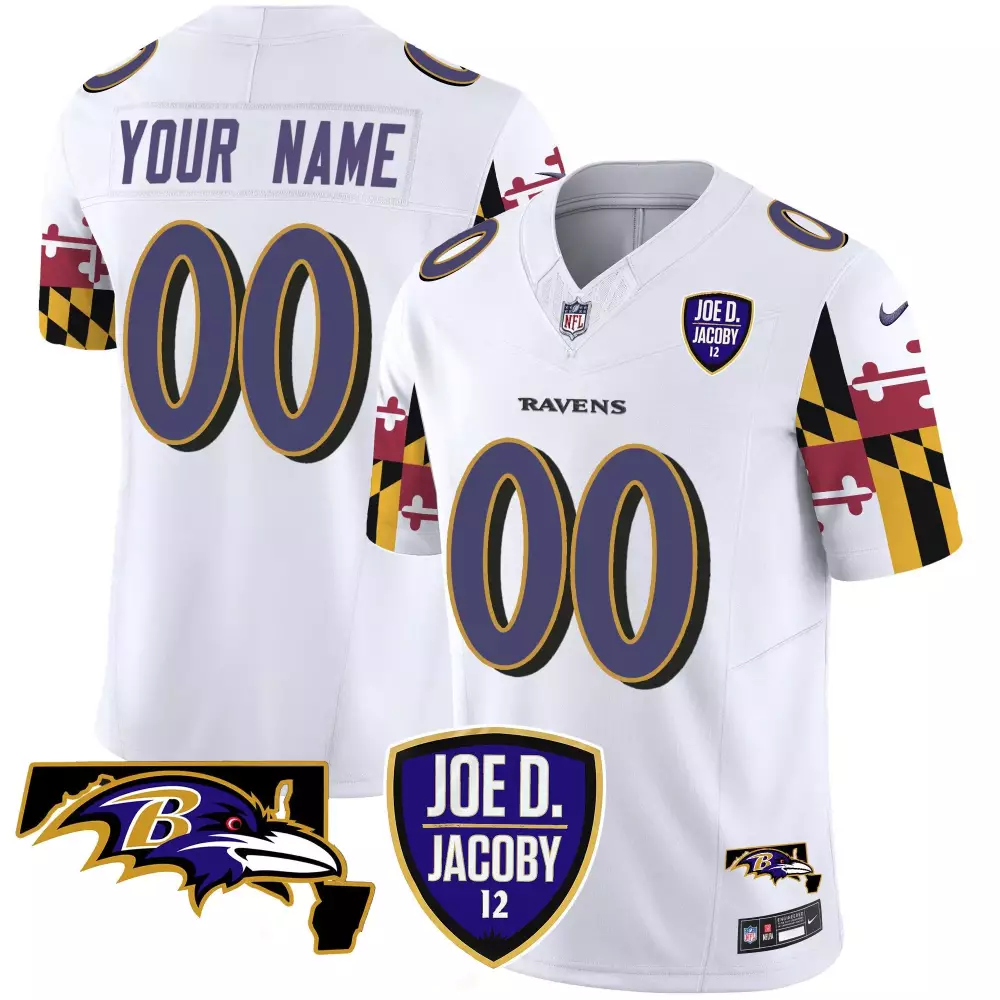 white youth baltimore ravens city edition patch vapor limited custom jersey all stitched