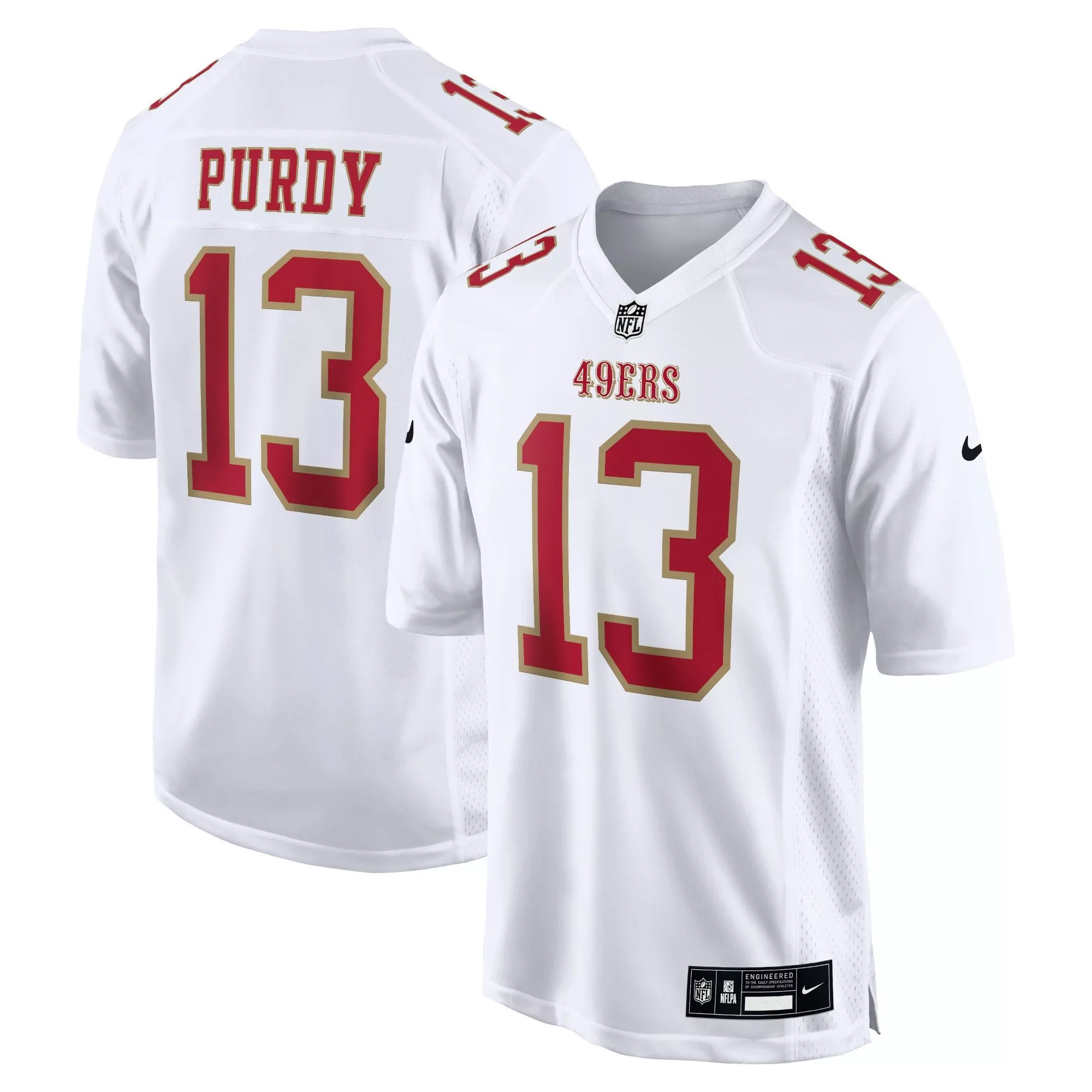 white youth brock purdy san francisco 49ers game player jersey