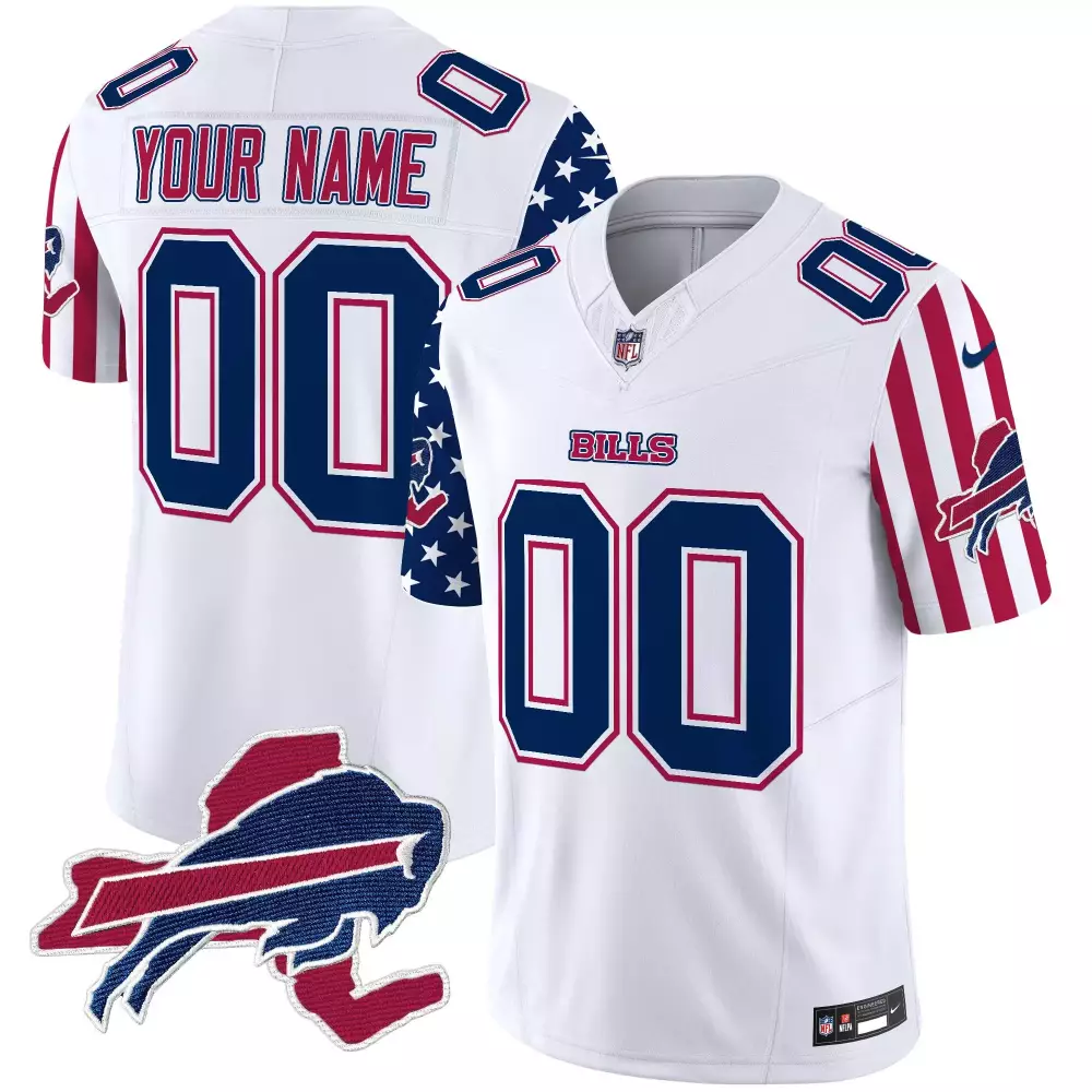white youth buffalo bills american style vapor limited custom jersey v2 all stitched