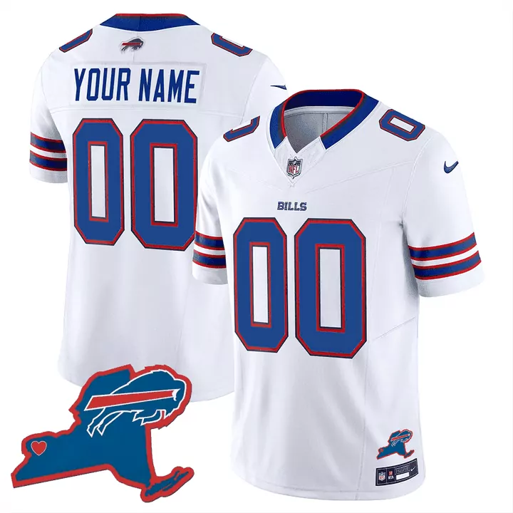 white youth buffalo bills new york patch vapor limited custom jersey all stitched